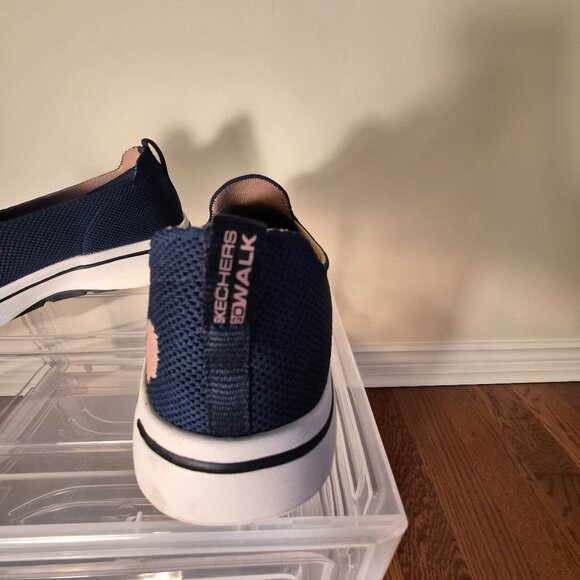 Skechers Women GO Walk Navy Sneakers, Size 7.5 - Picture 6 of 12